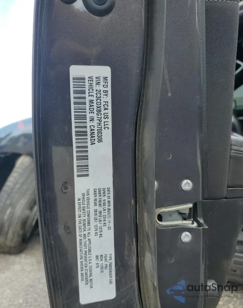 2023 Dodge Charger Sxt from USA, damaged, VIN 2C3CDXBG7PH700306